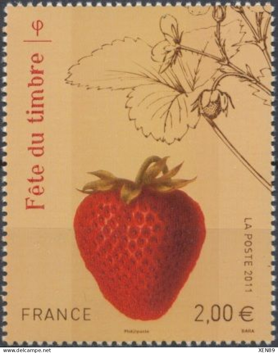 2011 - 4535 - Fête Du Timbre. Fraisier Rubis -- Timbre Parfumé à La Fraise -- - Unused Stamps