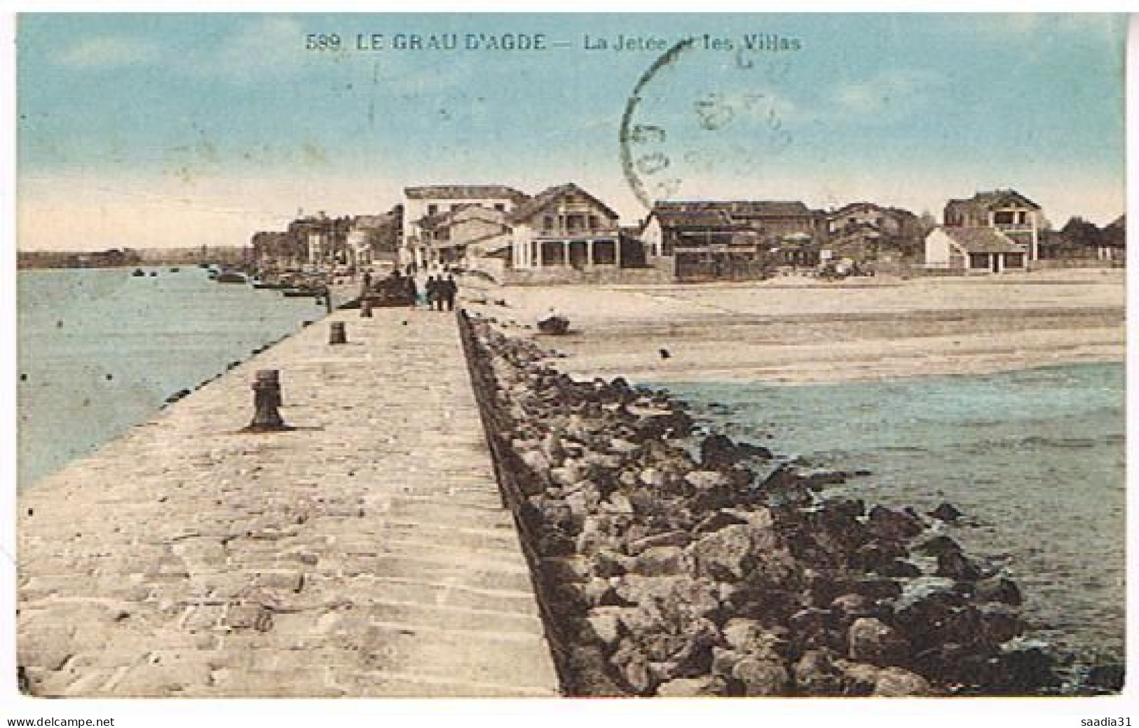 34  LE GRAU D AGDE LA JETEE ET LES VILLAS 1931 - Agde