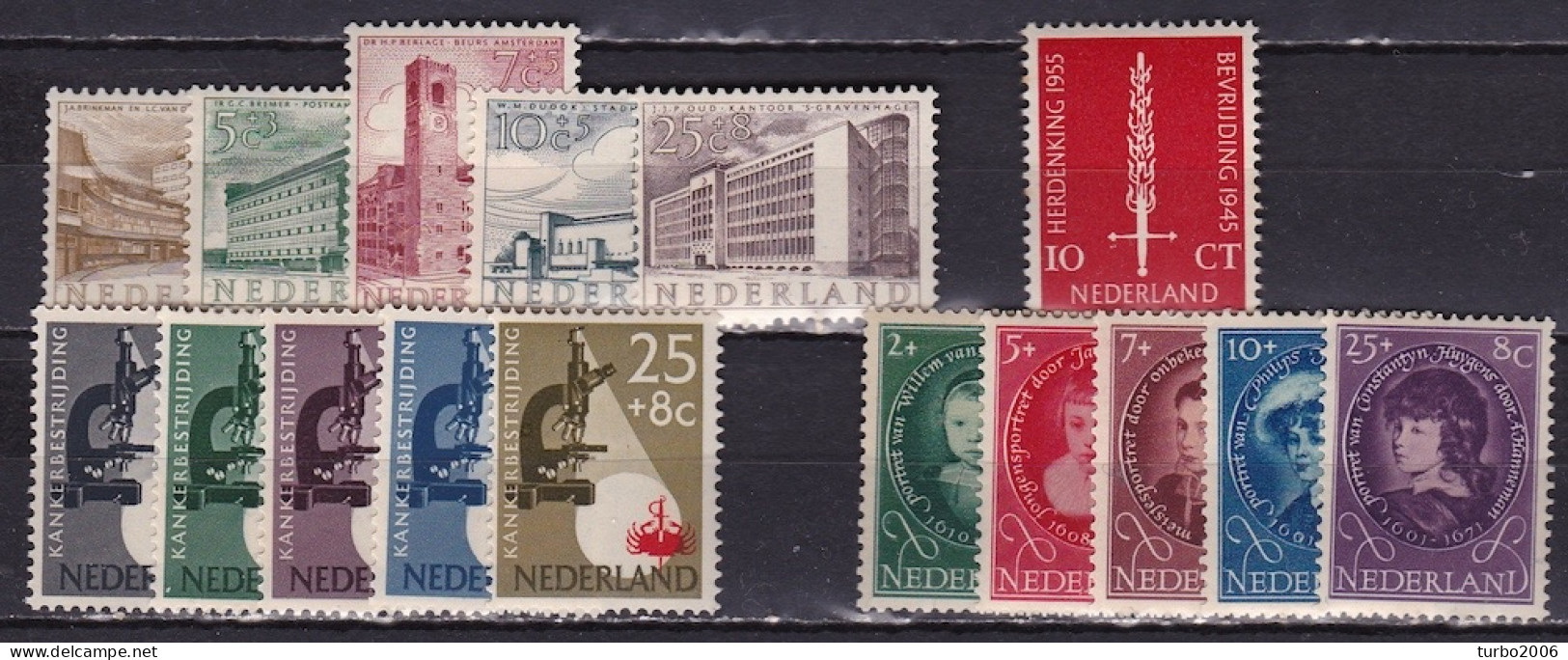1955 Complete Jaargang Postfris NVPH 655 / 670 - Full Years