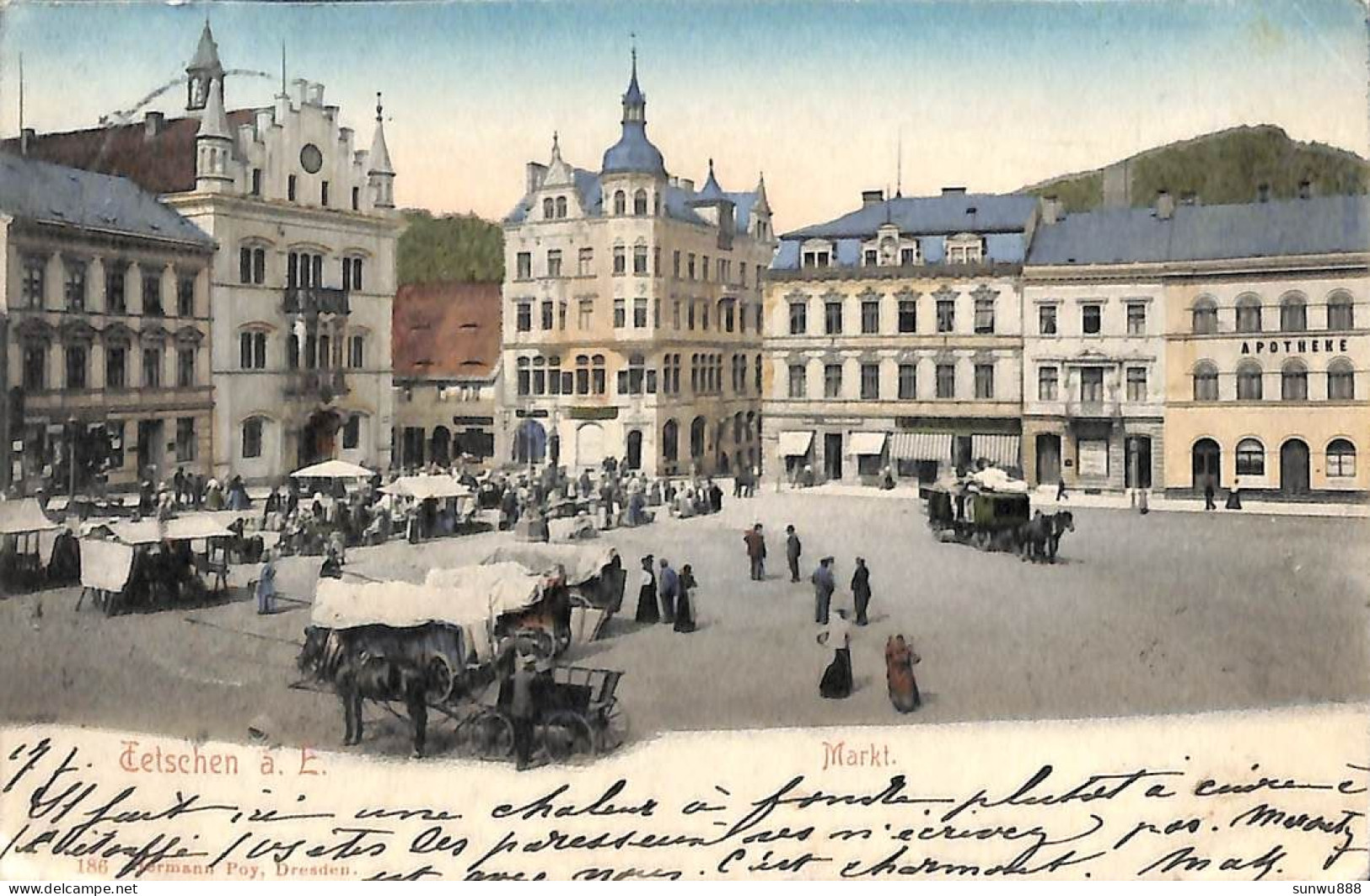 Fetschen A. E. - Markt (animation Colors Herman Poy 1902) - Boehmen Und Maehren