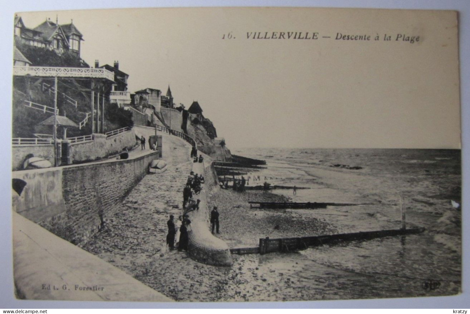 FRANCE - CALVADOS - VILLERVILLE - Descente à La Plage - 1920 - Villerville