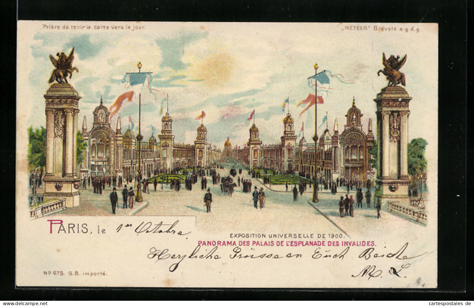 AK Paris, Universelle Ausstellung 1900 - Panorama Des Palais De L`Esplanade Des Invalides  - Exhibitions