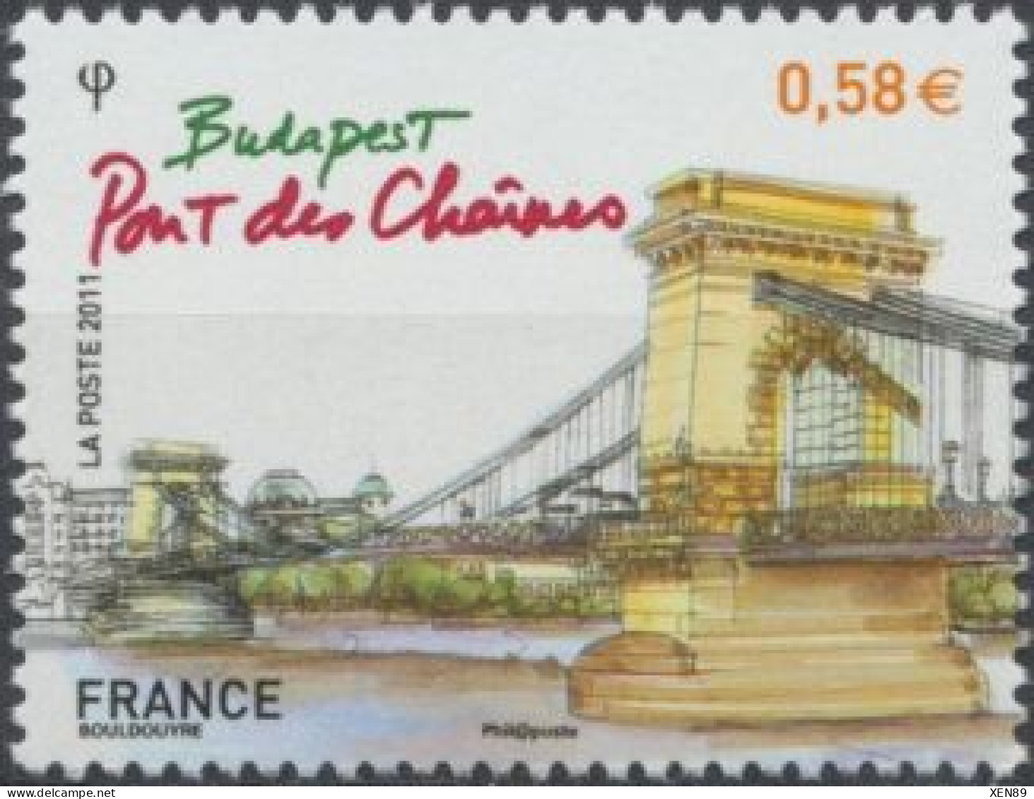 2011 - 4538 - Capitale Européenne - Budapest - Pont Des Chaînes - Ungebraucht