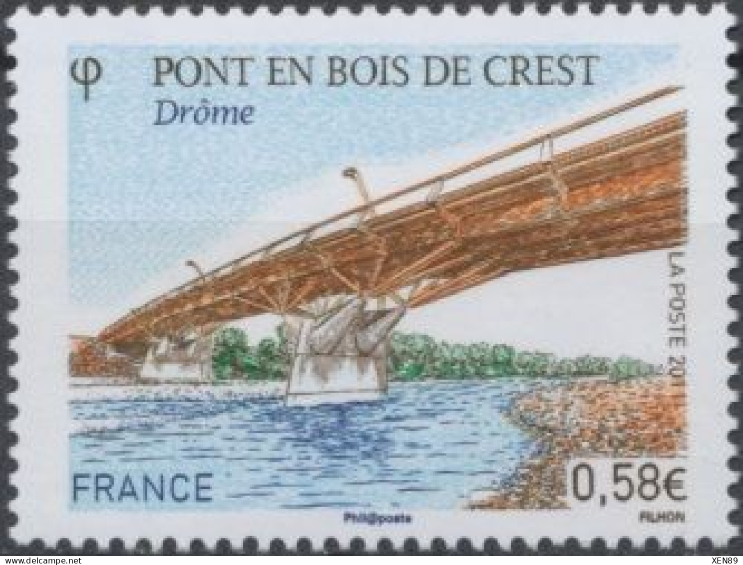 2011 - 4544 - Série Touristique - Pont En Bois De Crest - Unused Stamps