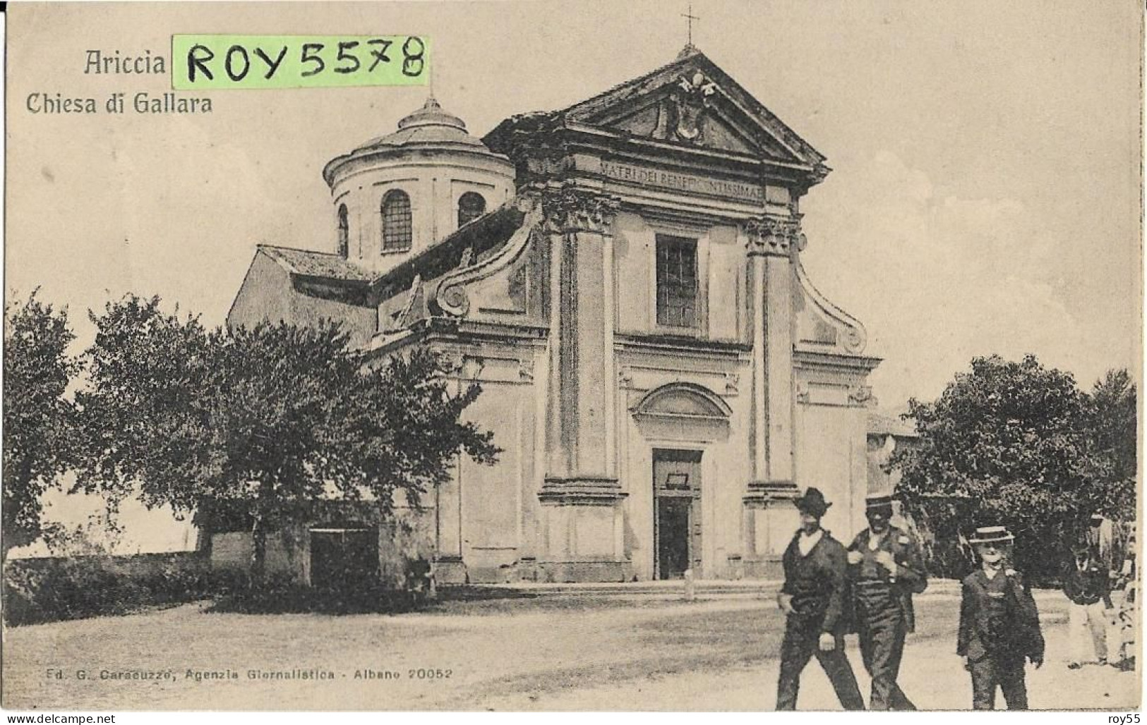 Lazio-roma-ariccia Chiesa Di Gallara Animata Veduta Primissimi 900 (v.retro) - Other & Unclassified