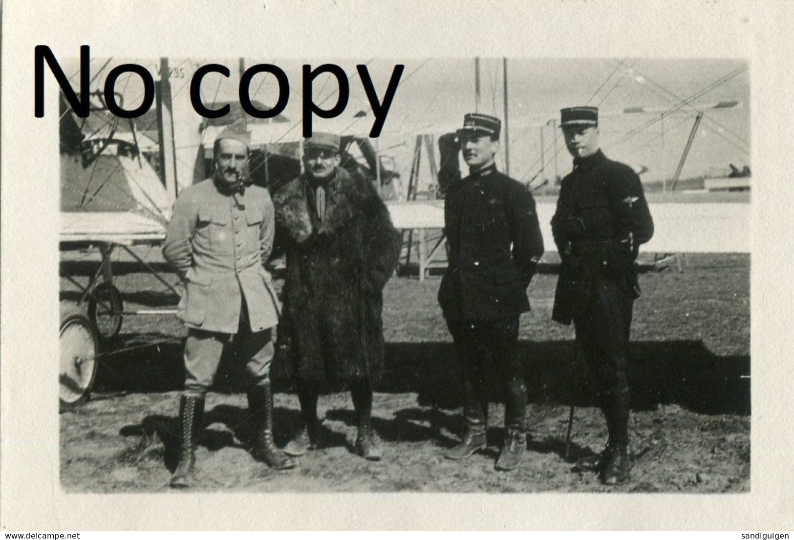 PHOTO FRANCAISE - AVIATEUR ET AVION BIPLAN AU TERRAIN DE BOUY A MOURMELON LE GRAND MARNE - GUERRE 1914 1918 - War, Military