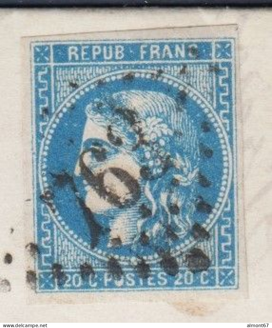 Aude - Bordeaux N° 46B Oblit. GC 763 Et Cachet 17 Gare De Castelnaudary - 1849-1876: Classic Period