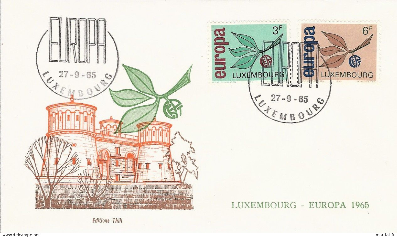 LUXEMBOURG EUROPA CEPT 1965 FDC ERSTTAG 1 ER JOUR FORSTA DAGEN - 1965