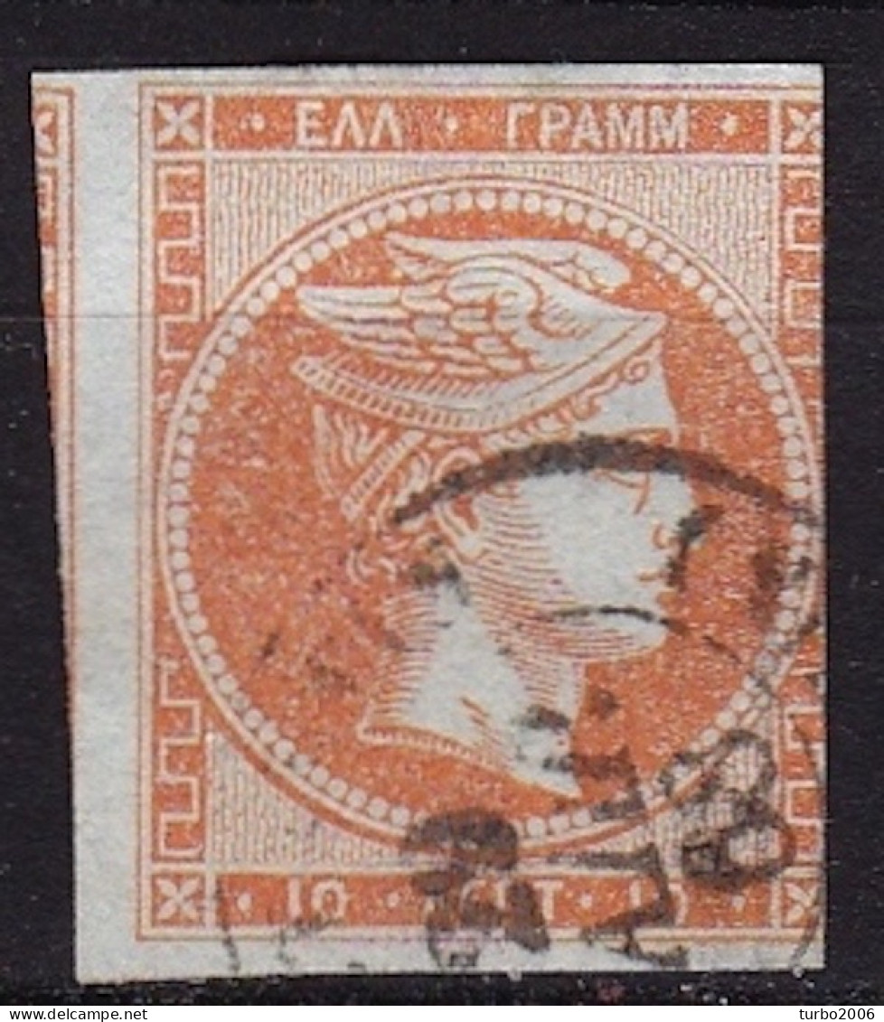 GREECE 1867-69 Large Hermes Head Cleaned Plates Issue 10 L Orange Vl. 38 - Usados