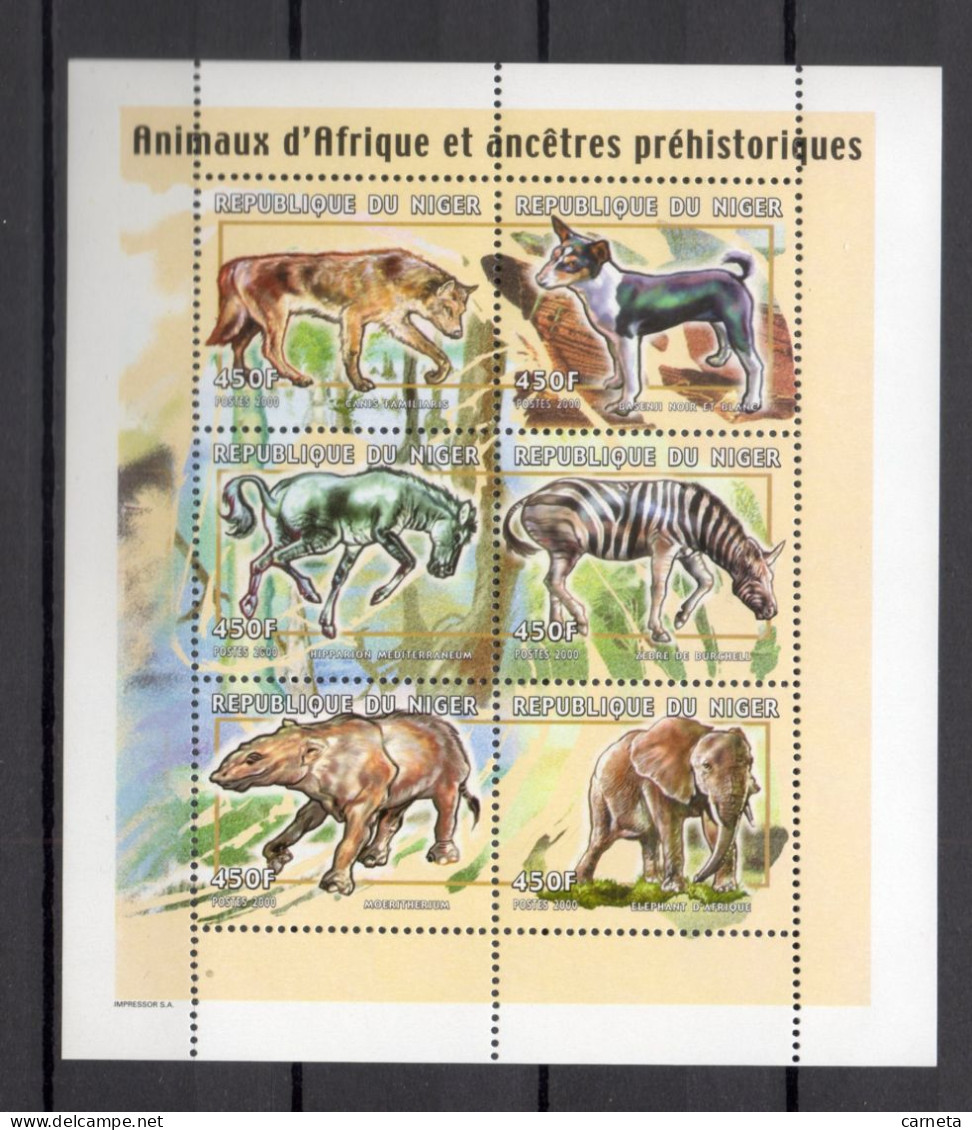 NIGER  N° 1493 à 1498     NEUFS SANS CHARNIERE  COTE 15.00€    ANIMAUX FAUNE PREHISTOIRE - Niger (1960-...)
