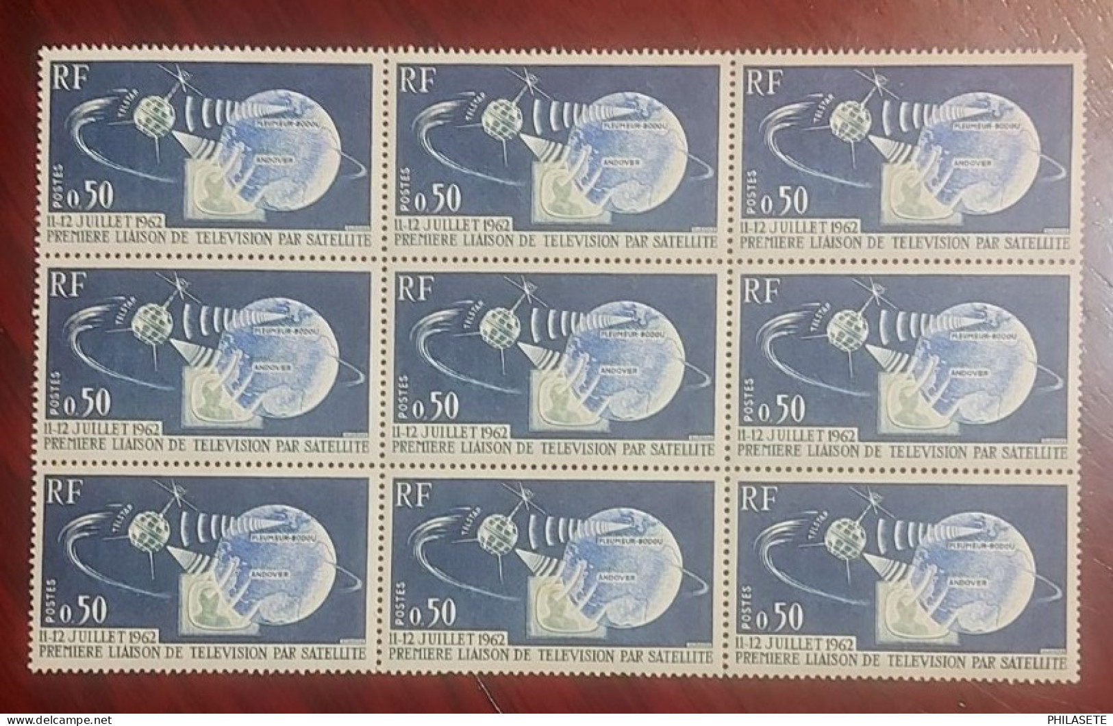 France  Neufs N** Bloc De 9 Timbres YT N° 1361 Satellite Telstar - Nuevos