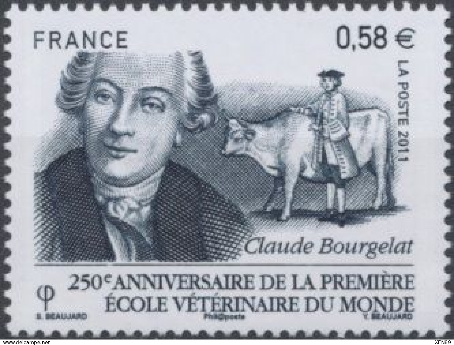 2011 - 4553 - 250e Anniversaire De La Première Ecole Vétérinaire Du Monde, à Lyon - Ungebraucht