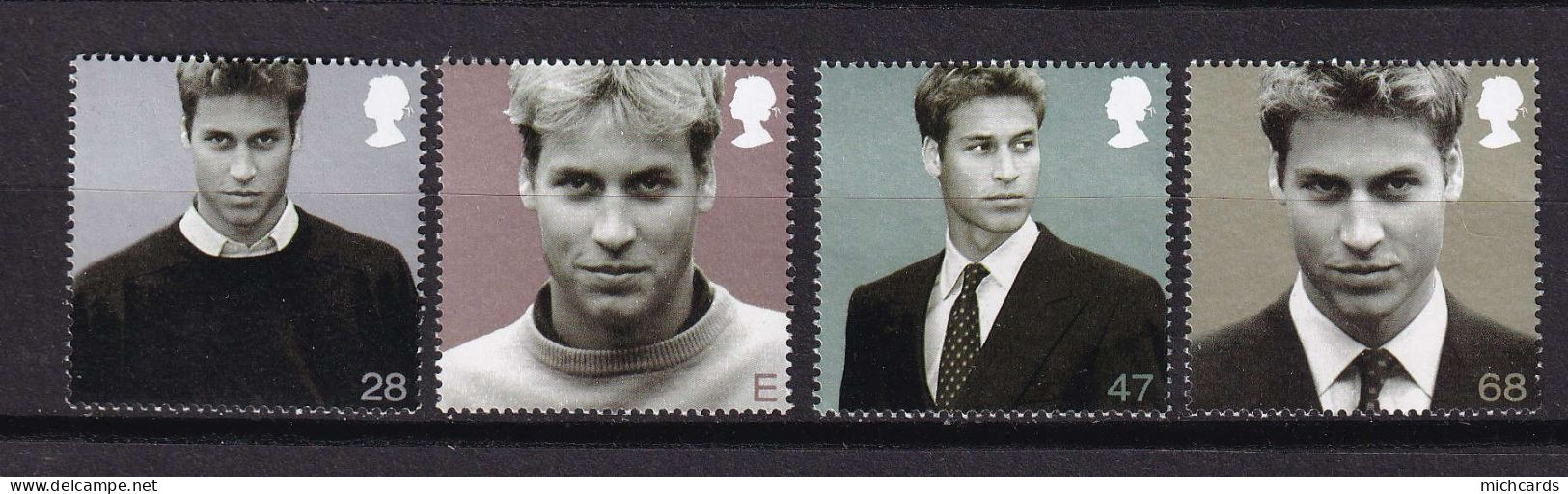 194 GRANDE BRETAGNE 2003 - Y&T 2454/57 - Prince William De Galles Portrait - Neuf ** (MNH) Sans Charniere - Unused Stamps