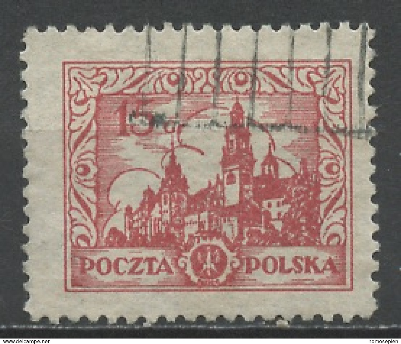 Pologne - Poland - Polen 1925-26 Y&T N°315 - Michel N°238 (o) - 15g Château De Wawel - K11,5 - Used Stamps