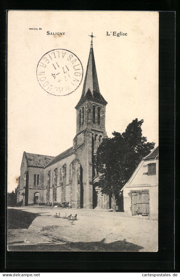 CPA Saligny, L`Eglise  - Other & Unclassified