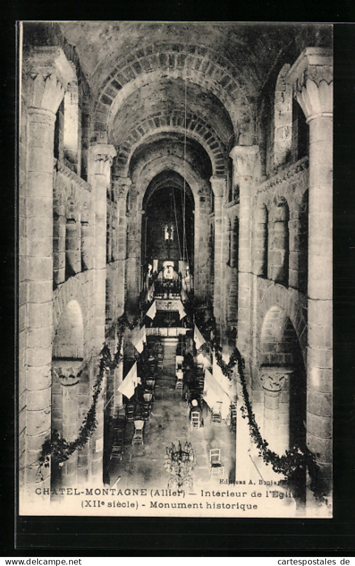 CPA Chatel-Montagne, Interieur De L`Église, Monument Historique  - Autres & Non Classés