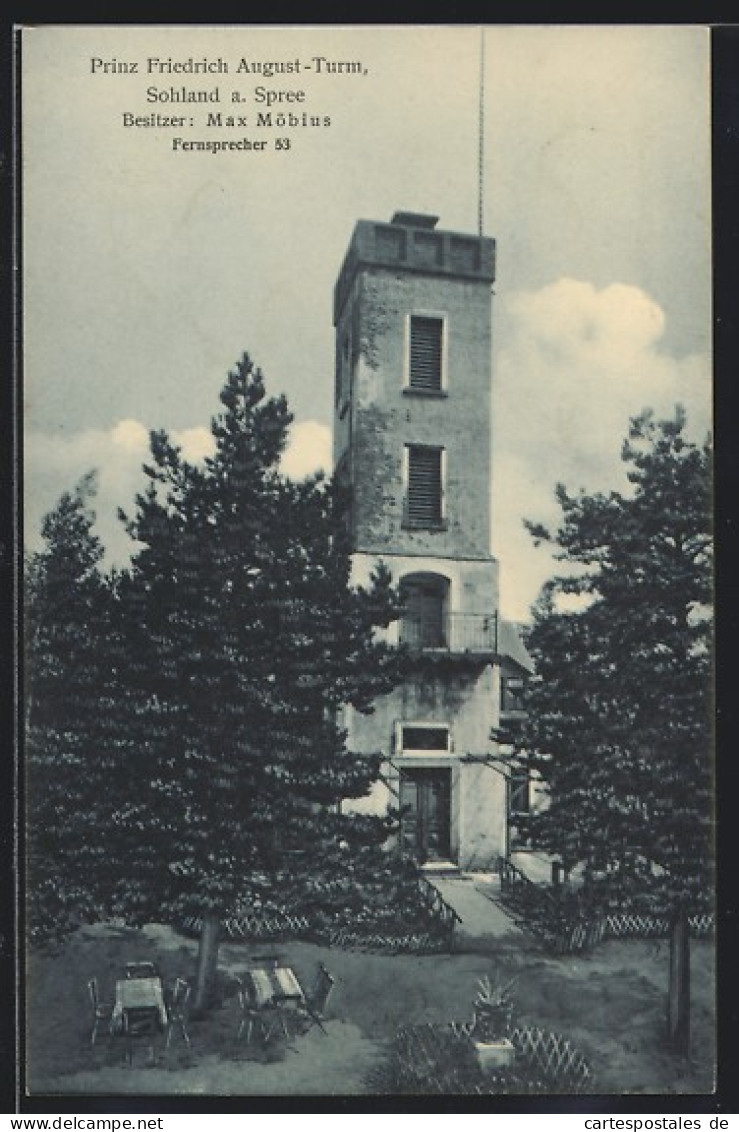 AK Sohland A. Spree, Gasthaus Am Prinz Friedich August-Turm  - Autres & Non Classés