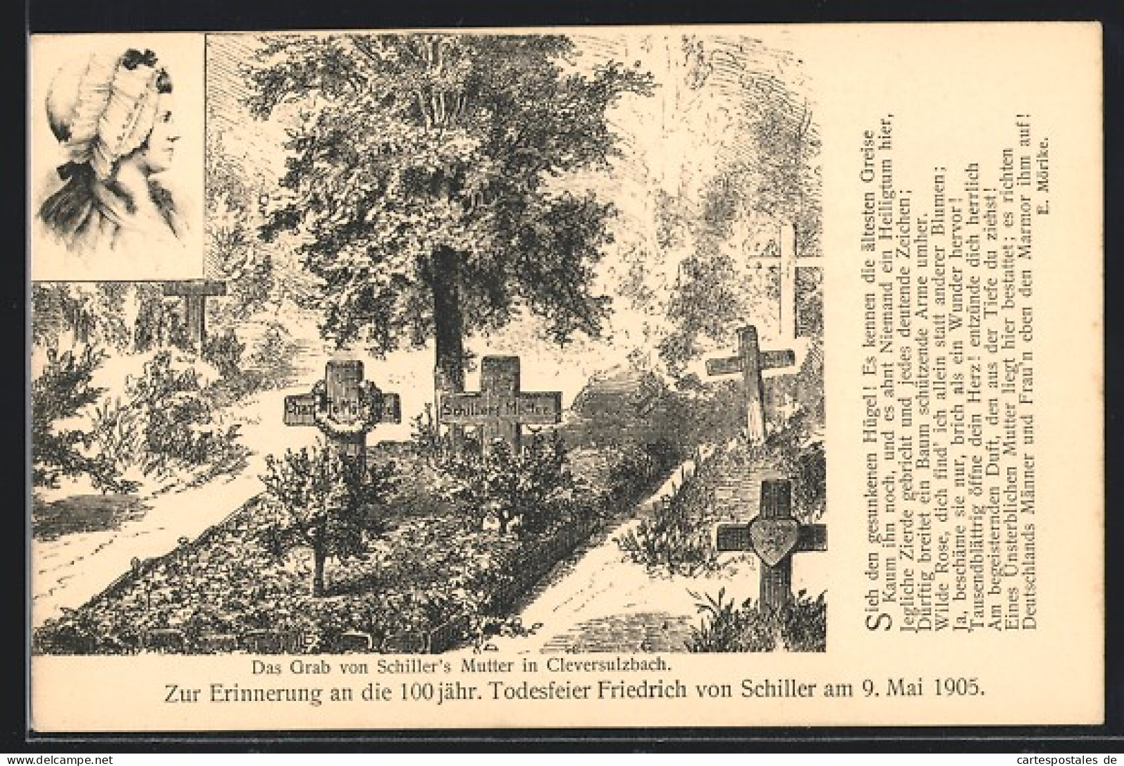 AK 100 Jähr. Todesfeier Friedrich Von Schiller 1905, Gräber  - Writers