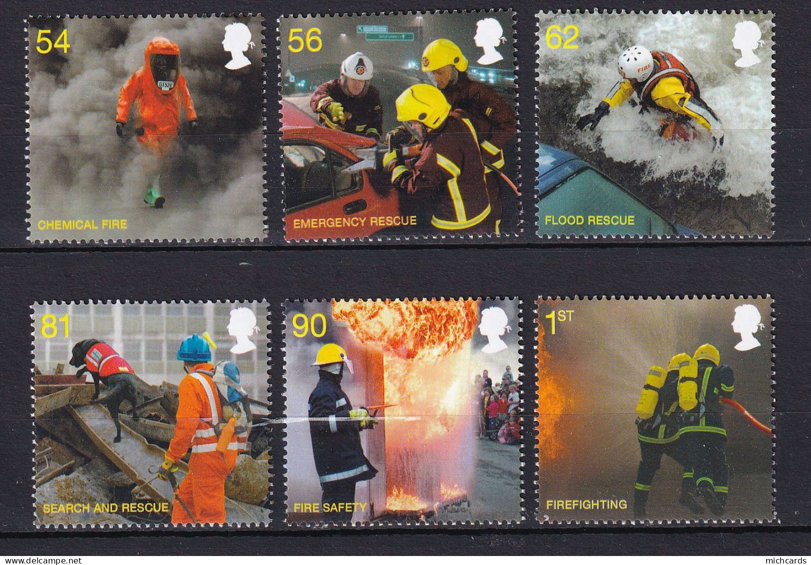 194 GRANDE BRETAGNE 2009 - Y&T 3176/21 - Sapeurs Pompiers - Neuf ** (MNH) Sans Charniere - Ongebruikt