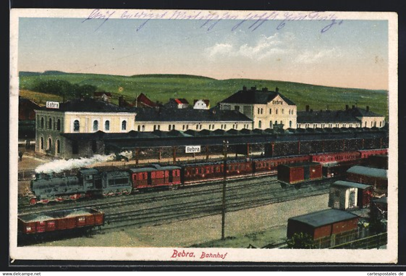 AK Bebra, Bahnhof, Zug Fährt Los  - Bebra