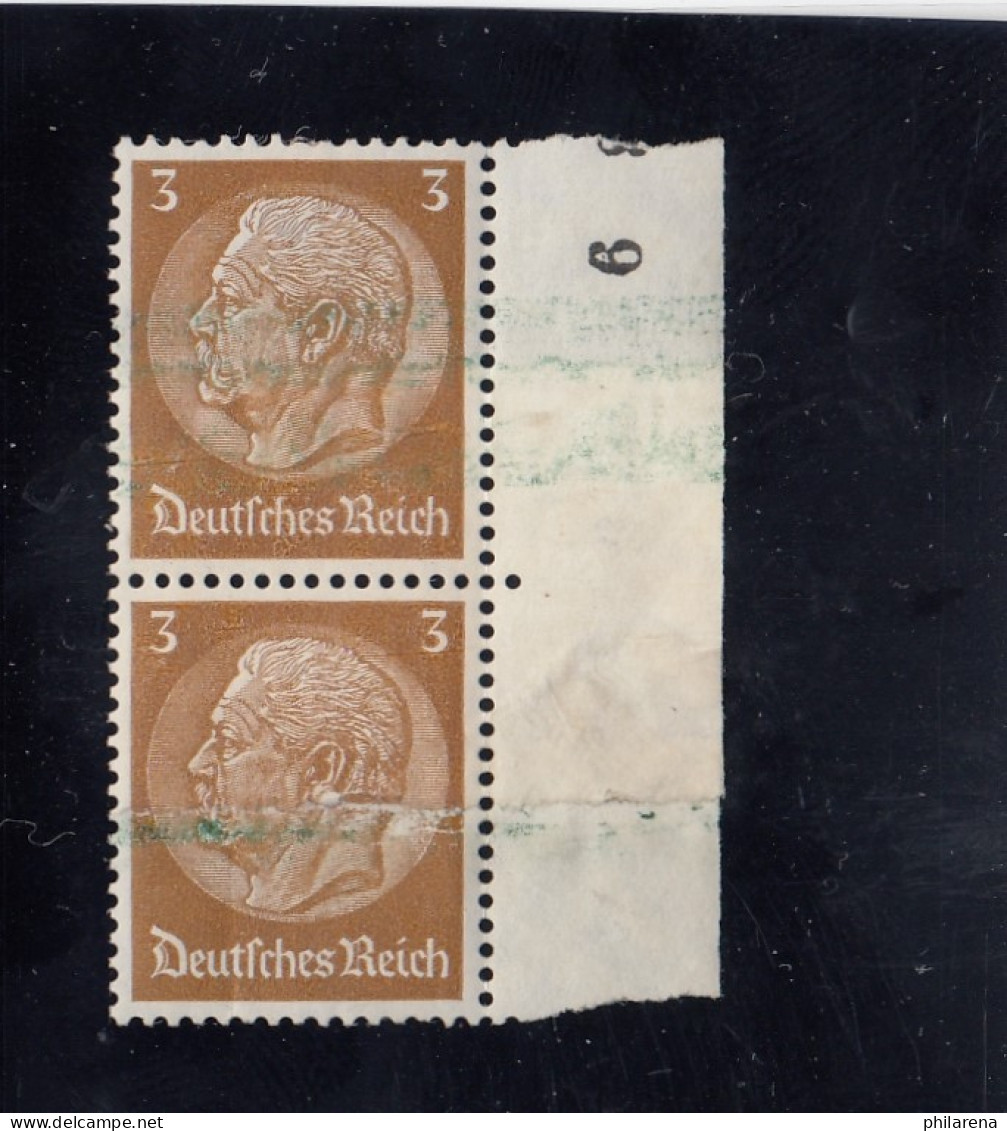Deutsches Reich: MiNr. 513 Pa Geklebte Papierbahn Mit BPP Attest - Unused Stamps