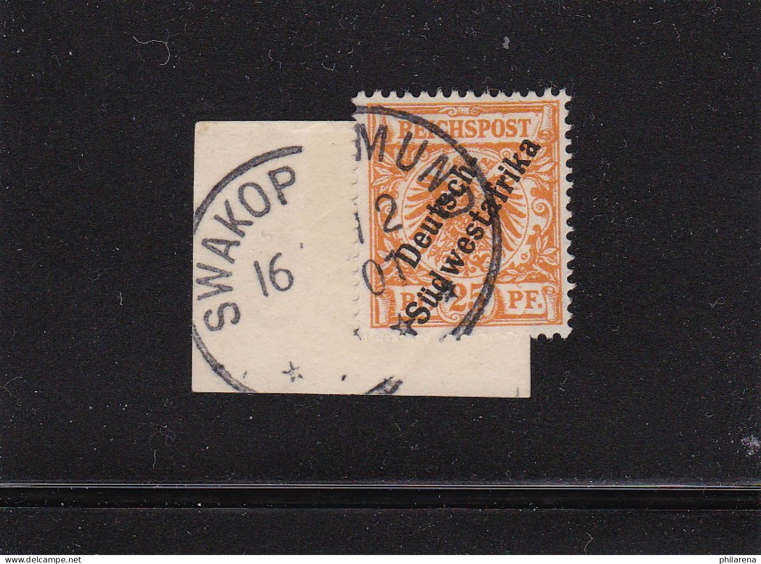 DSWA: MiNr. 9a, Gestempelt Swakopmund 1901, Briefstück - Deutsch-Südwestafrika
