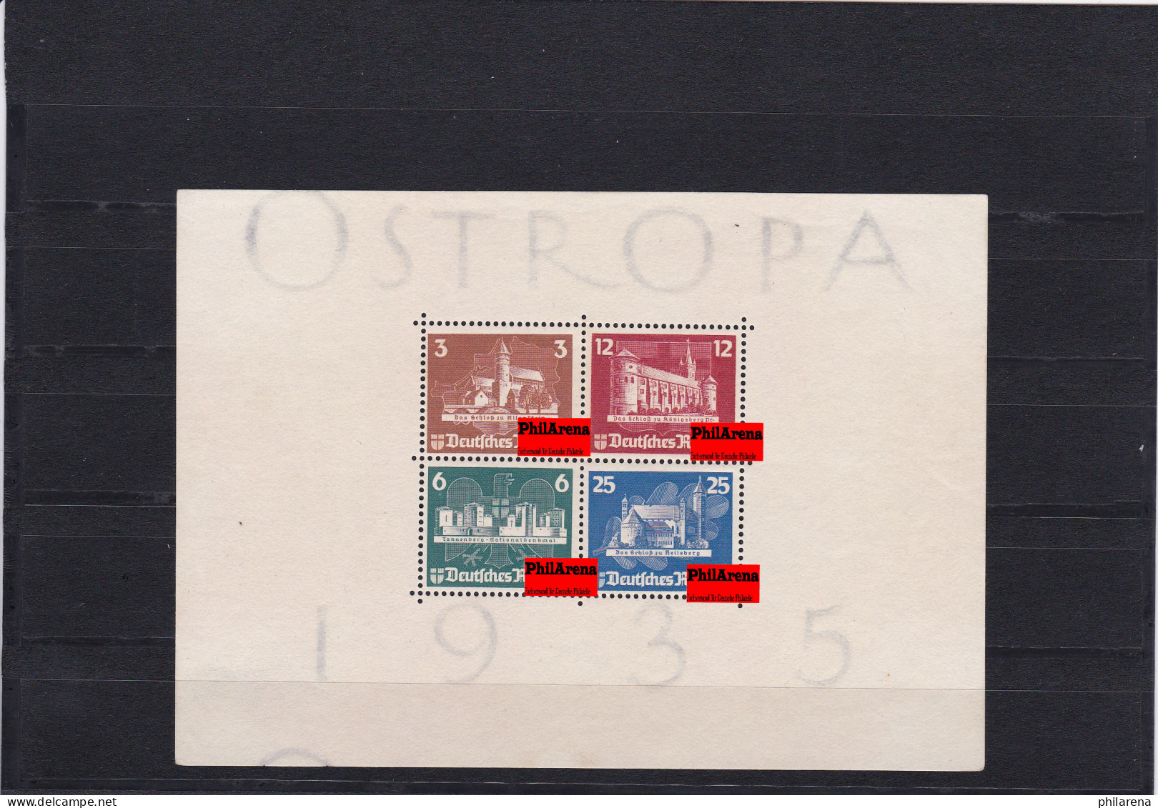 Deutsches Reich Block Nr. 3 - OSTROPA, BPP Attest - WZ Verschiebung - Unused Stamps