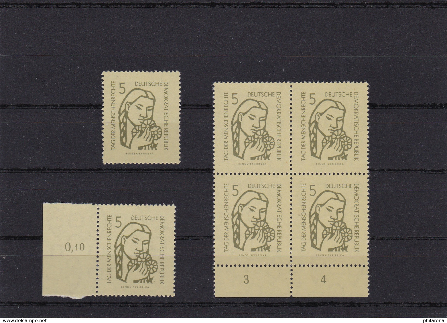 DDR: MiNr. 548 I, II, V, Postfrisch, ** - Abarten Und Kuriositäten