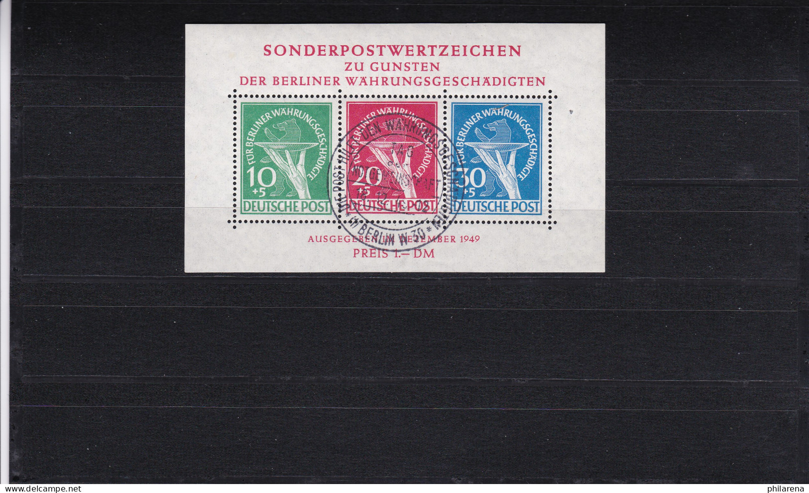 Berlin: Block 1 II, Gestempelt, BPP Fotoattest - Used Stamps