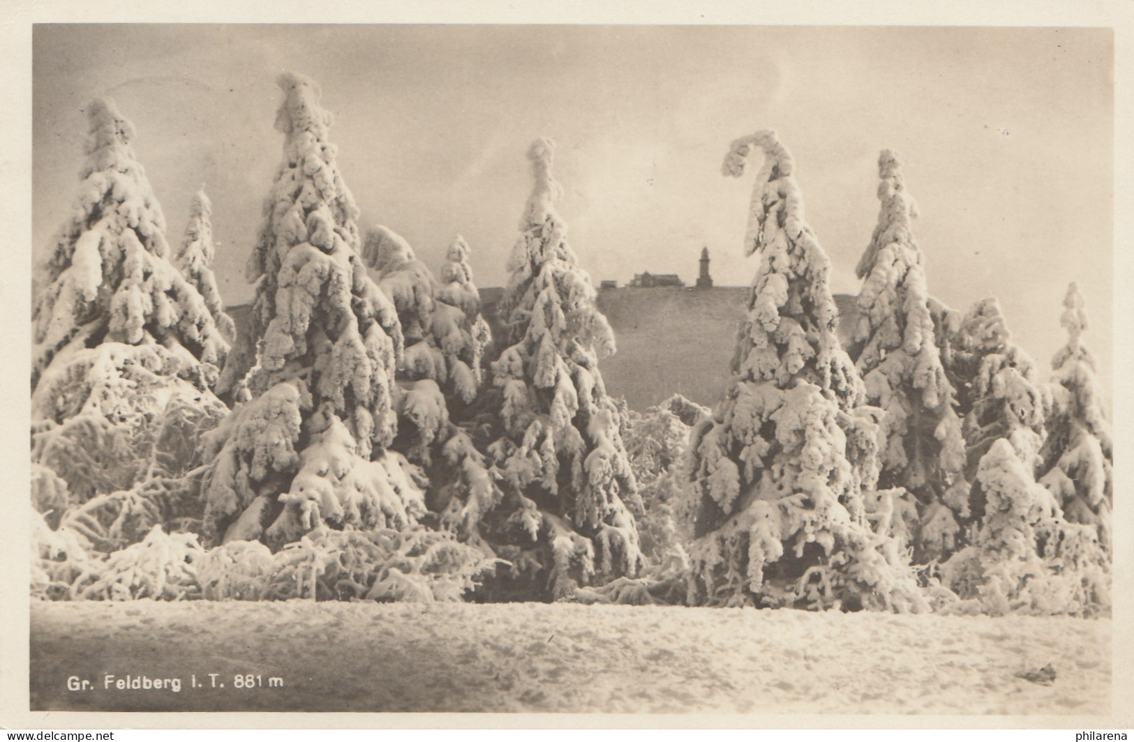 Ansichtskarte Feldberg/Taunus: Leuchtturm - Königstein 1936 - Andere & Zonder Classificatie