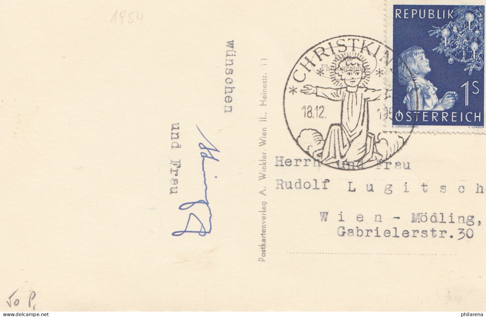1954: Christkindl - Österreich Nach Wien Mödling - Briefe U. Dokumente