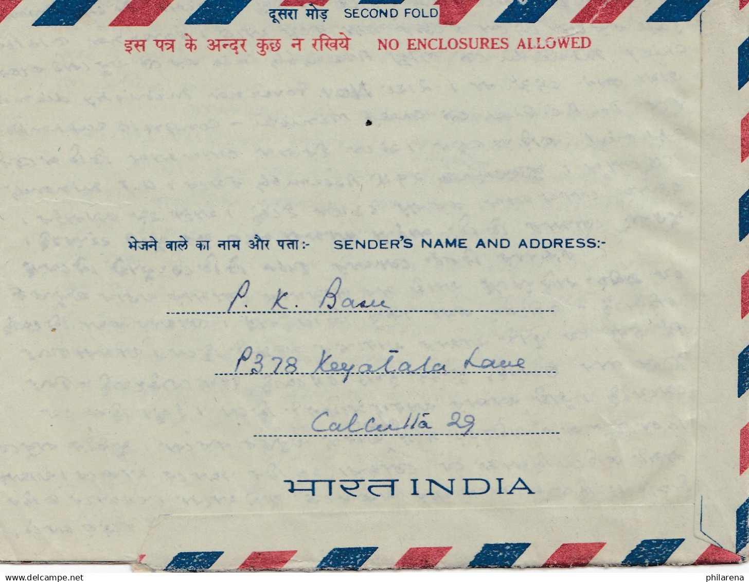 1967: Indien Nach Berlin- Flugzeug Und Nashorn Auf Brief - Sonstige & Ohne Zuordnung