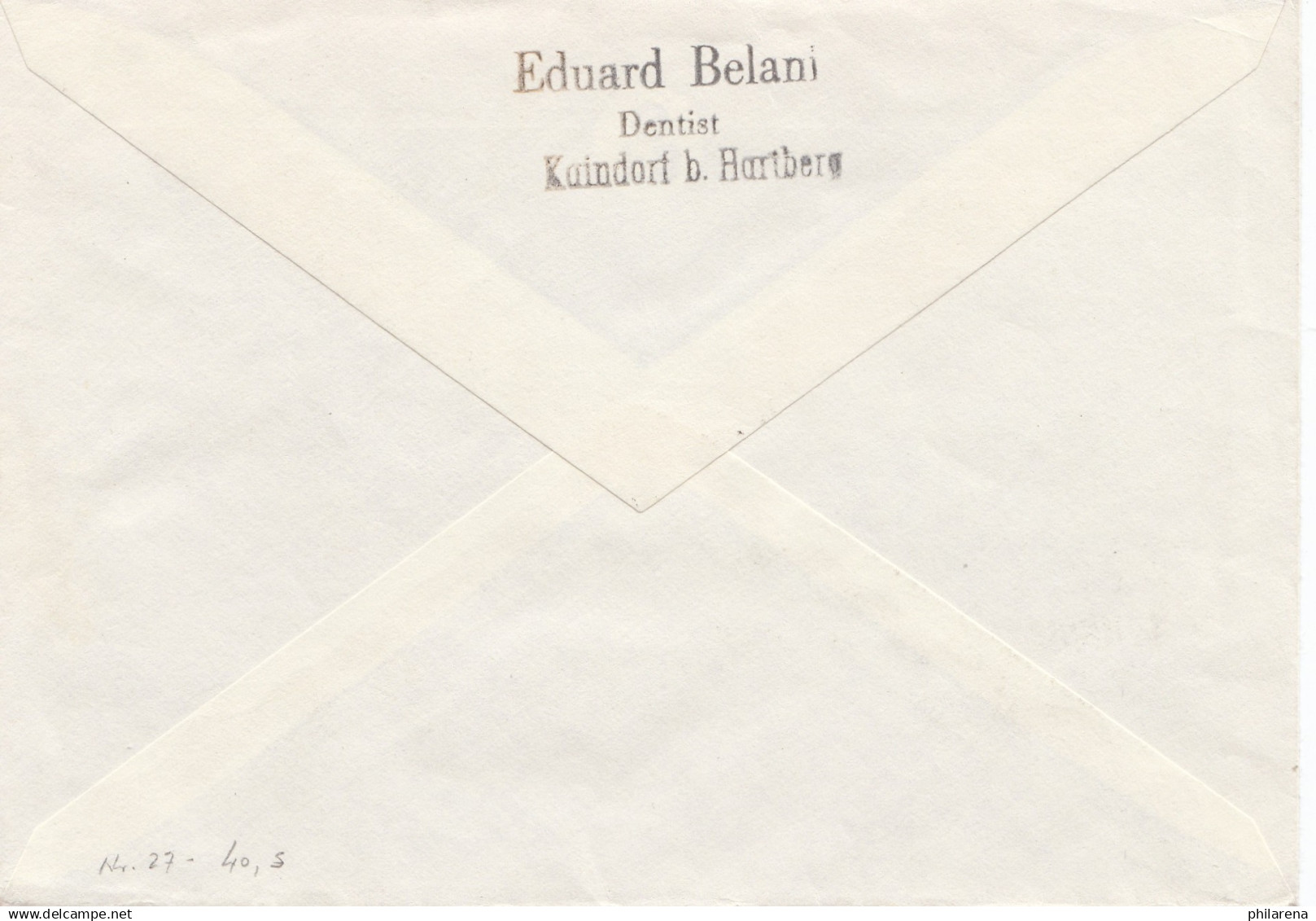 1958: Christkindl - Österreich Auf Brief Nach Lugano - Covers & Documents