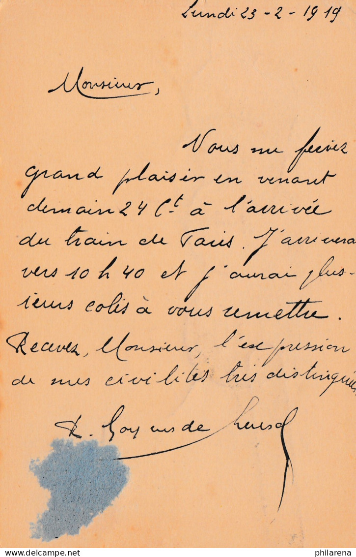 Belgien: 1919: Ganzsache Aus Belgien Nach Holland - Autres & Non Classés