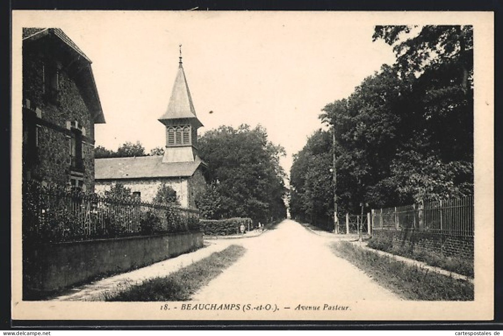 CPA Beauchamps, Avenue Pasteur  - Beauchamp