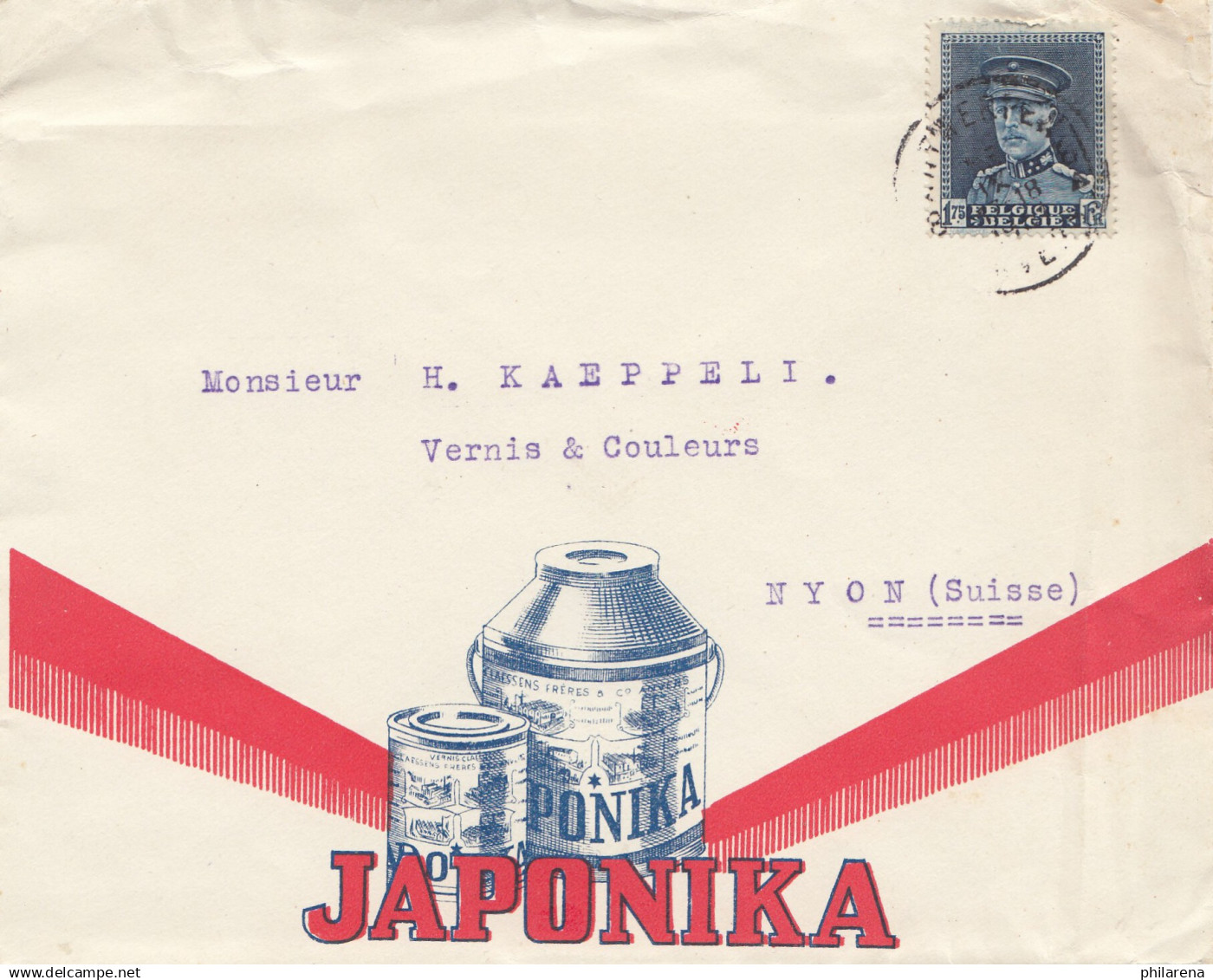 Belgien: 1931: Anvers In Die Schweiz-Japonika - Other & Unclassified