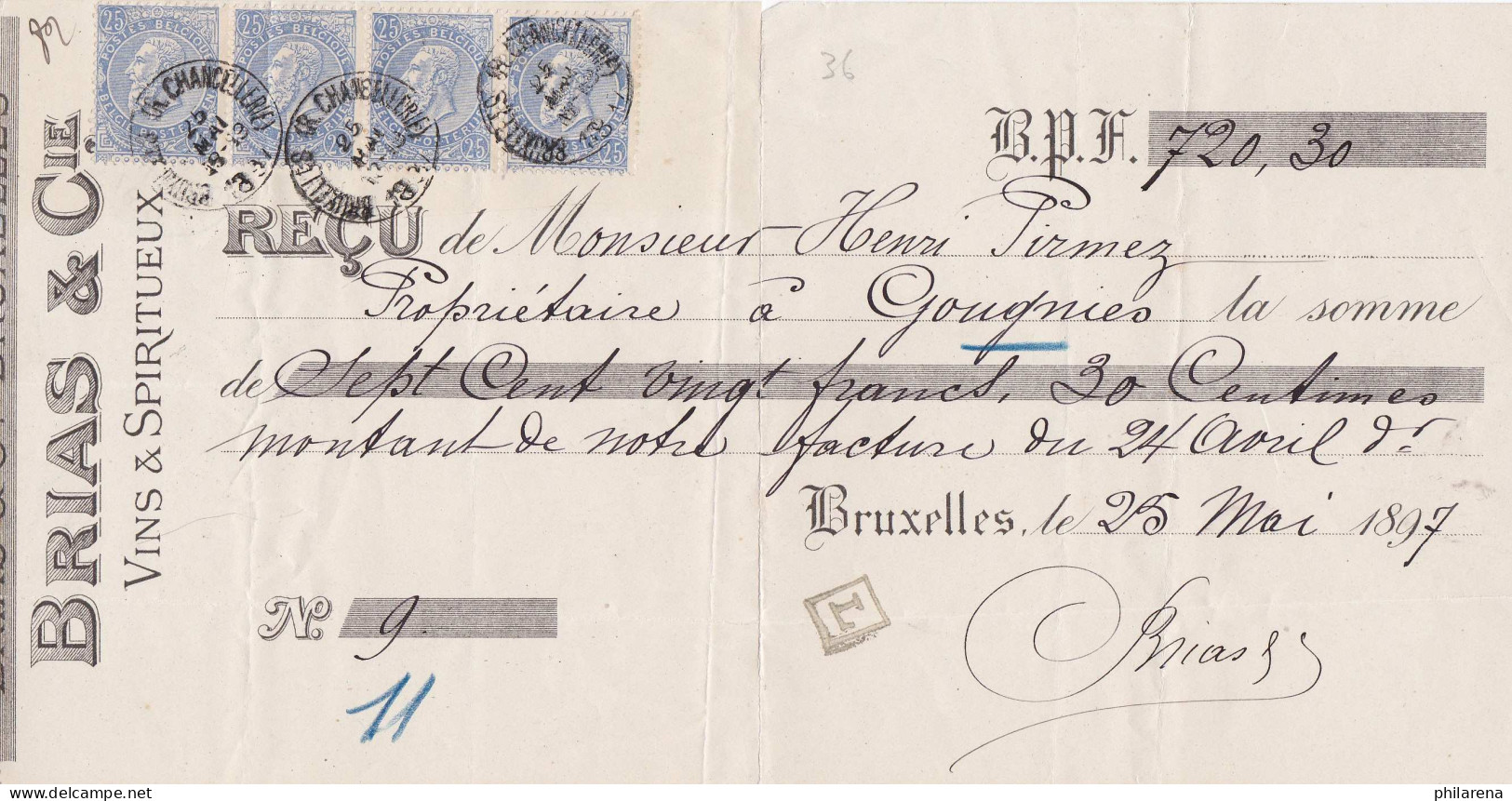 Belgien: 1897: Bruxelles - Autres & Non Classés