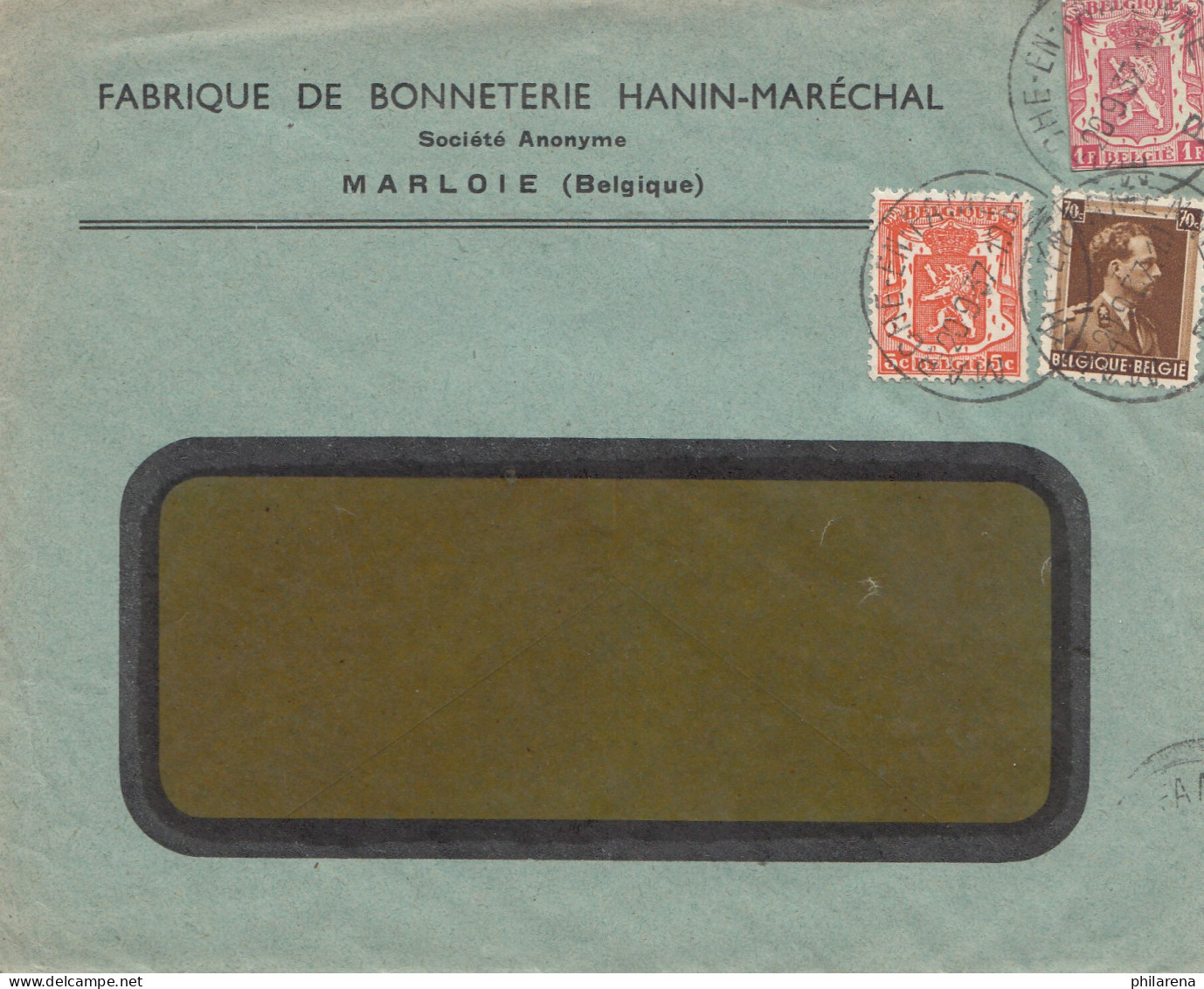 Belgien: 1937: Marloie-Ganzsachenausschnitt - Autres & Non Classés