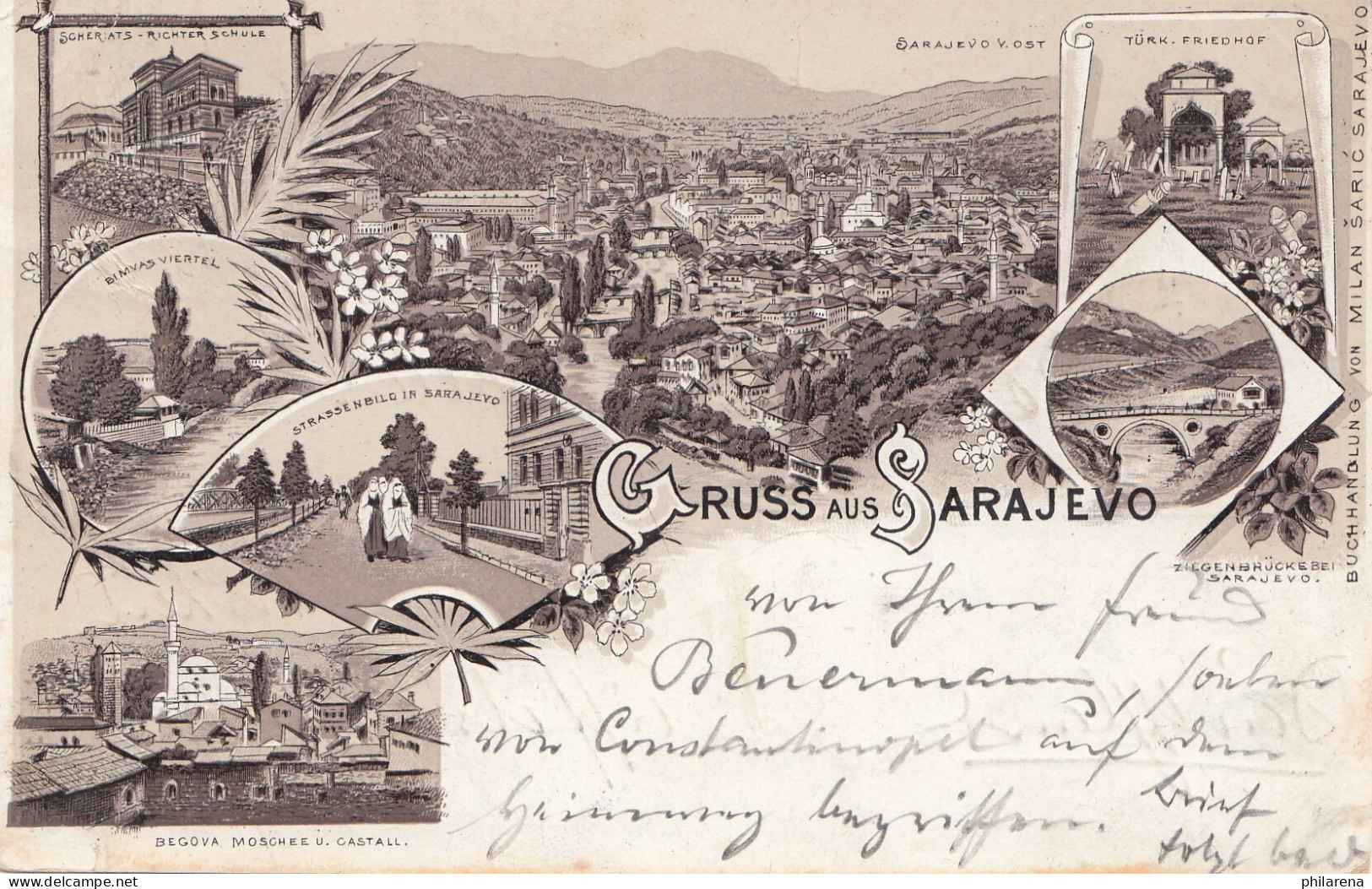1896: Ansichtskarte Sarajevo Nach Köln - Bosnia Erzegovina