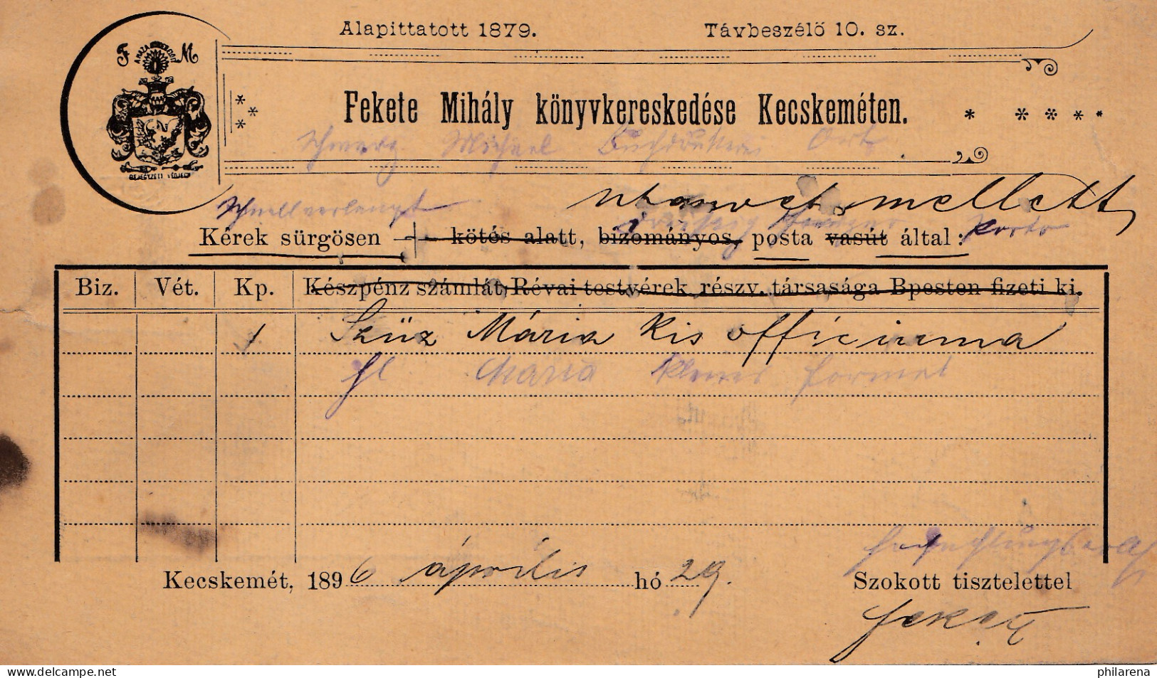 Ungarn: 1898: Ganzsache Nach Regensburg - Other & Unclassified