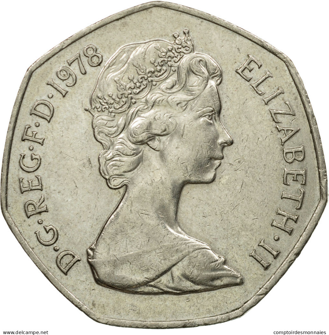 Monnaie, Grande-Bretagne, Elizabeth II, 50 New Pence, 1978, TTB, Copper-nickel - 50 Pence