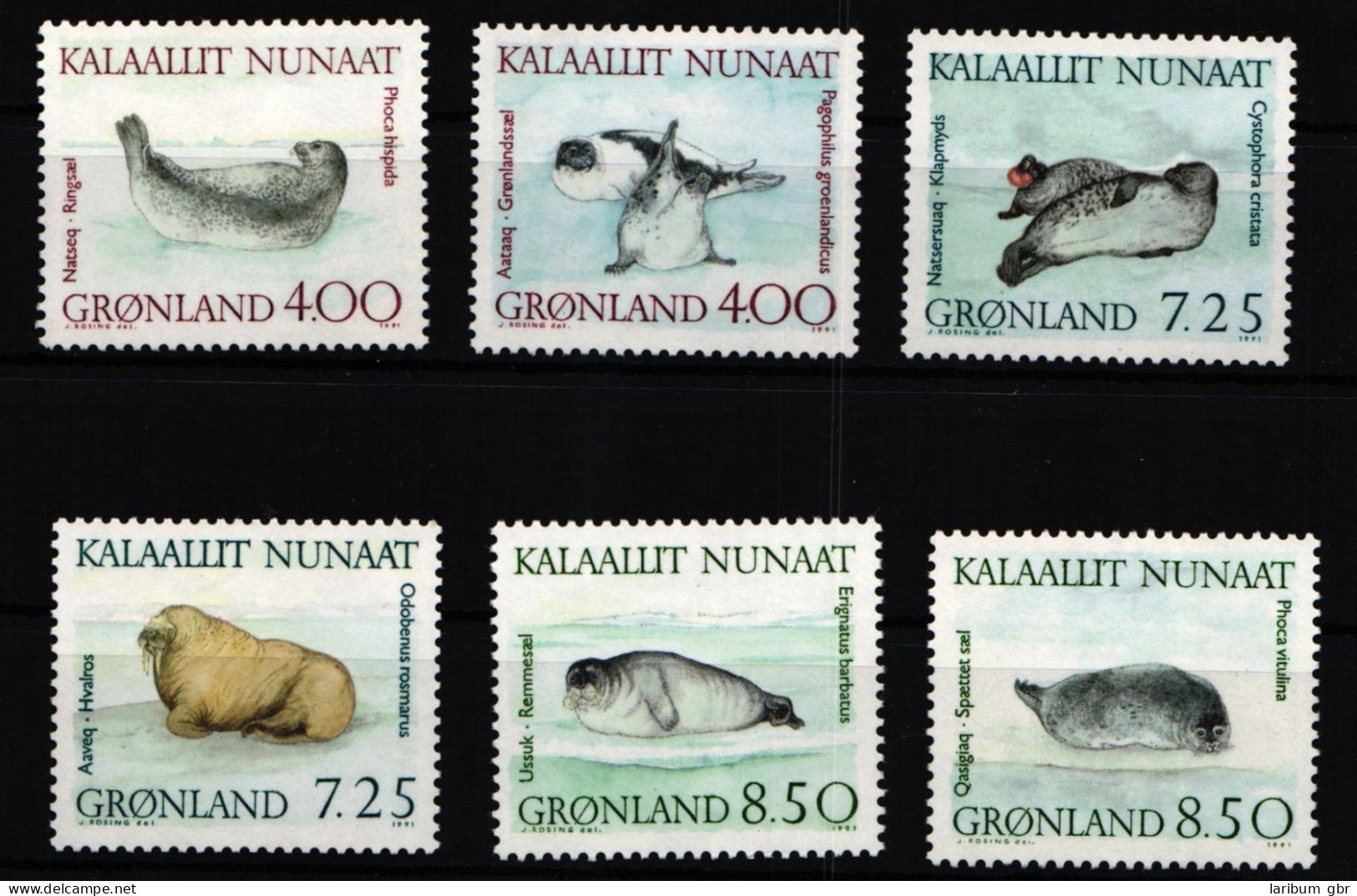 Grönland 211-216 Postfrisch Robben #KE348 - Andere & Zonder Classificatie