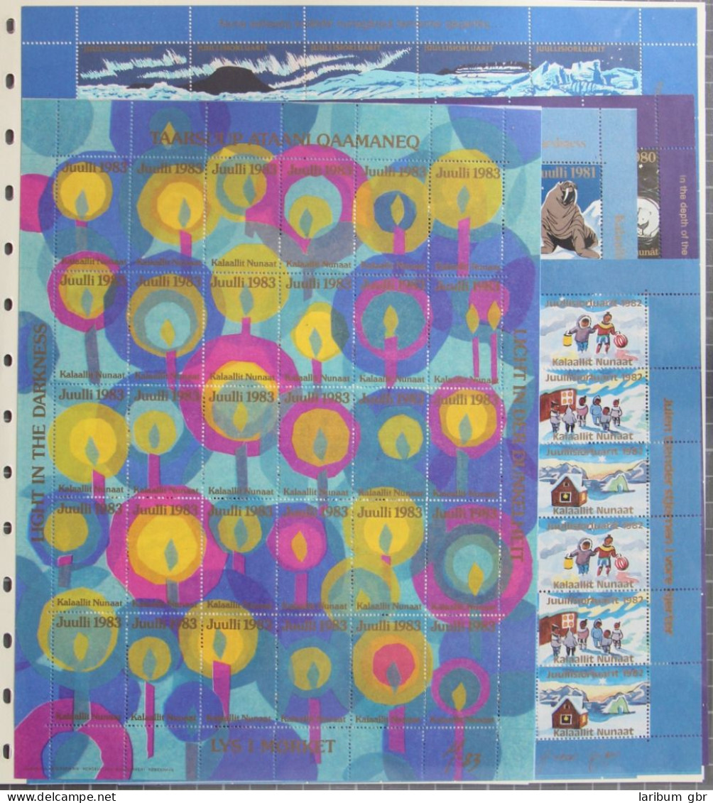 Grönland Jule Marken 1979-84, 1986, 1988-89, 1991, 1997 Postfrisch Bogen #KE802 - Autres & Non Classés