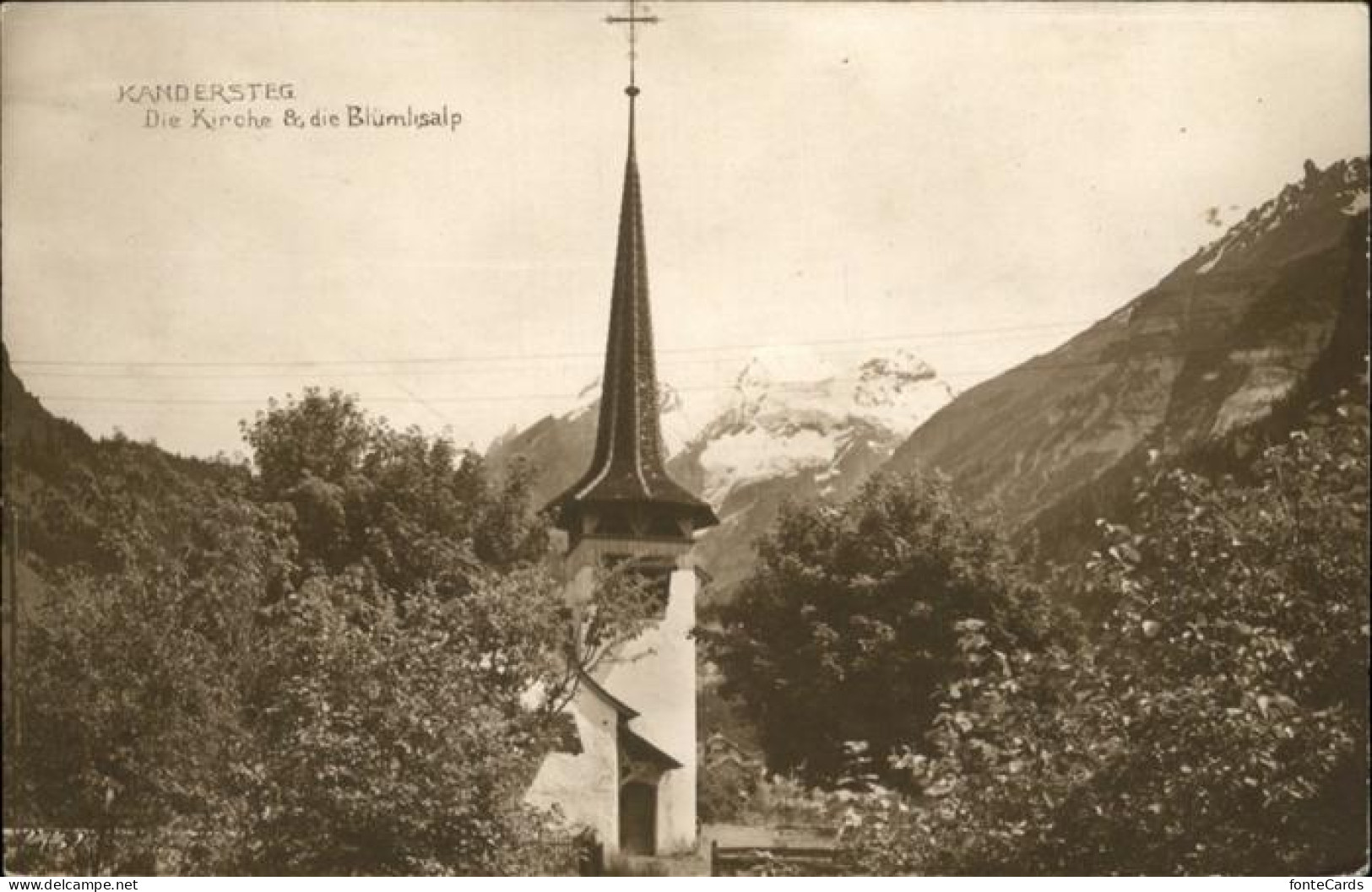 10957051 Kandersteg BE Kirche Bluemlisalp Kandersteg - Autres & Non Classés