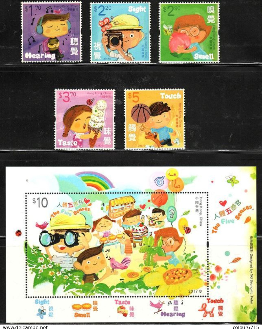 China Hong Kong 2017 The Five Senses (stamps 5v+SS/Block) MNH - Neufs