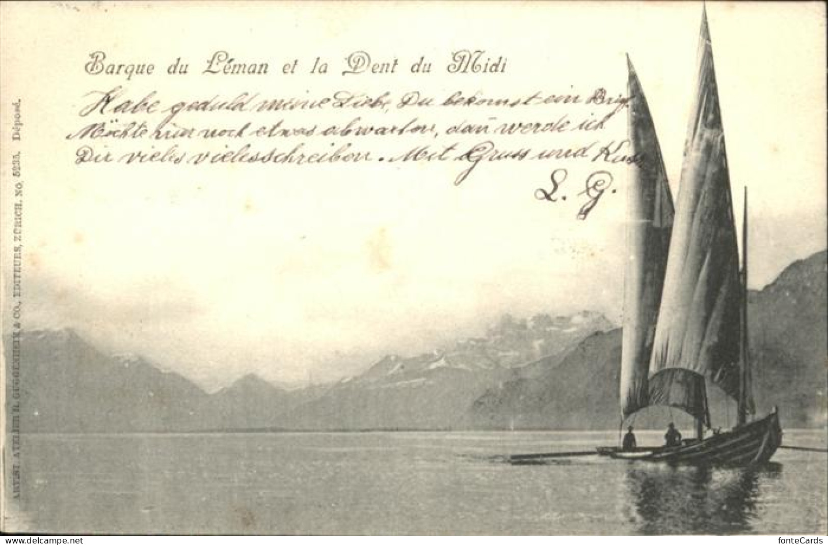 10957005 Lac Leman Genfersee Barque Du Leman La Dent Du Midi Genf - Other & Unclassified