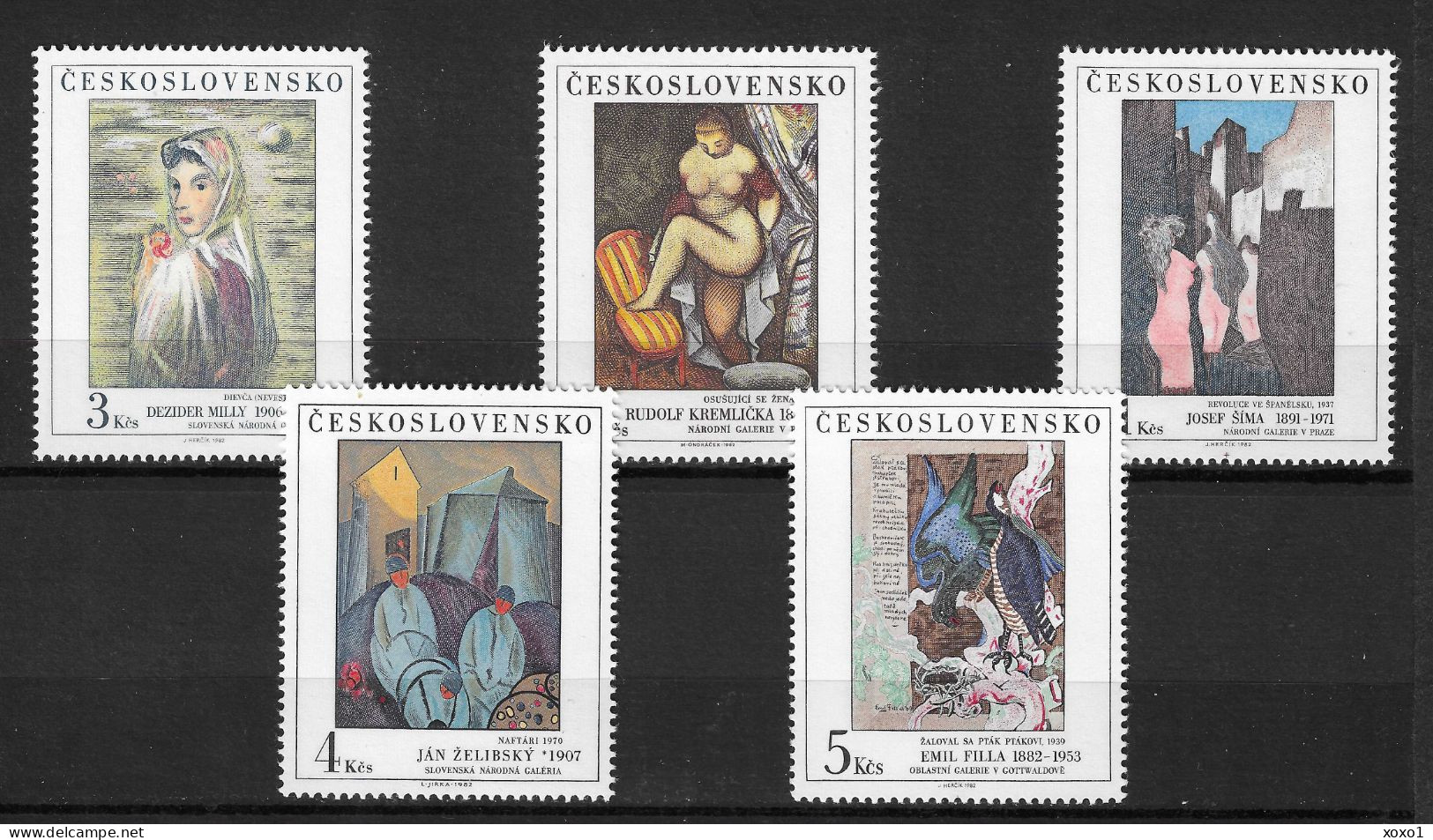 Czechoslovakia 1982 MiNr. 2692 - 2696 National Galleries (XVI) Art, Painting, Modern 5V  MNH**  6.00 € - Ungebraucht