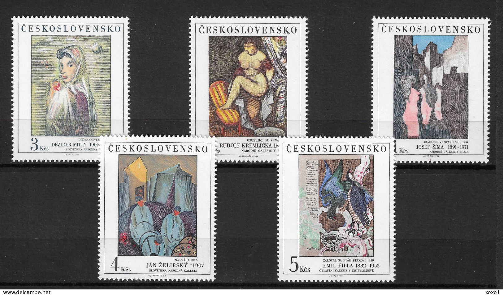 Czechoslovakia 1982 MiNr. 2692 - 2696 National Galleries (XVI) Art, Painting, Modern 5V  MNH**  6.00 € - Moderne