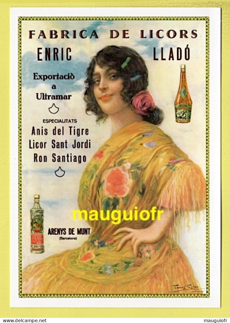 PUBLICITÉ / REPRODUCTION D'ANCIENNES AFFICHES / FABRIQUE DE LIQUEURS ENRIC LLADO À BARCELONNE, ESPAGNE - Publicidad