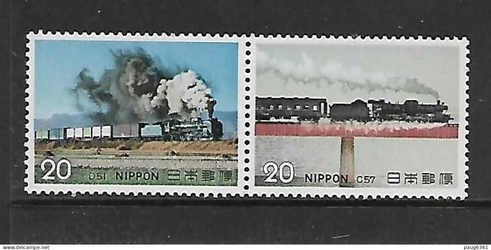 JAPON 1974 TRAINS YVERT N°1134/1135 NEUF MNH** - Trains